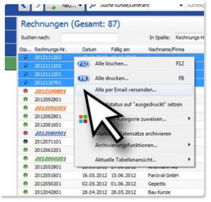 Rechnungen Massenversand