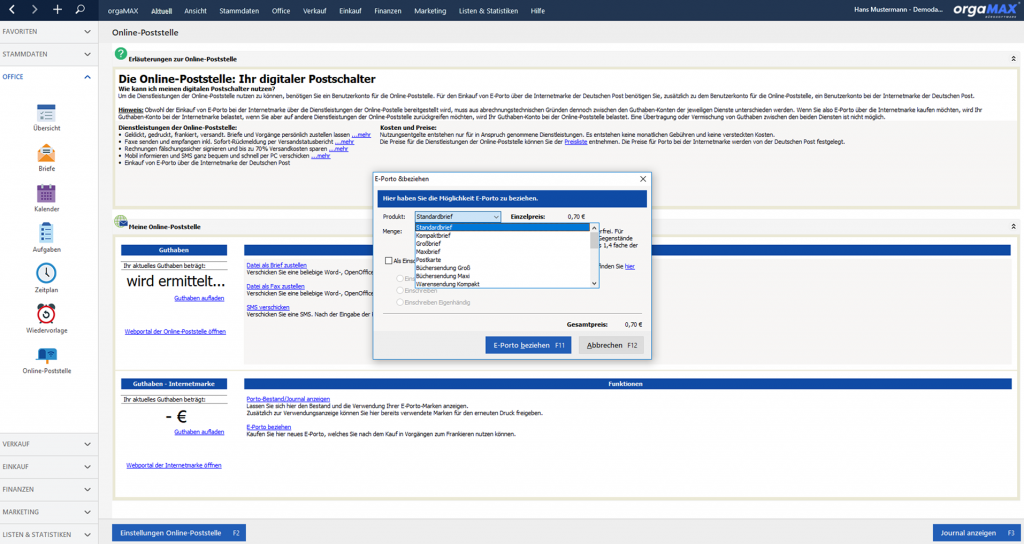 orgaMAX Webstamp kaufen